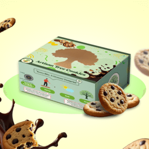 Artisan Tree Cookies – Oatmeal Choco-Chip Delight with Chocolate Syrup & Seed Ball Inside